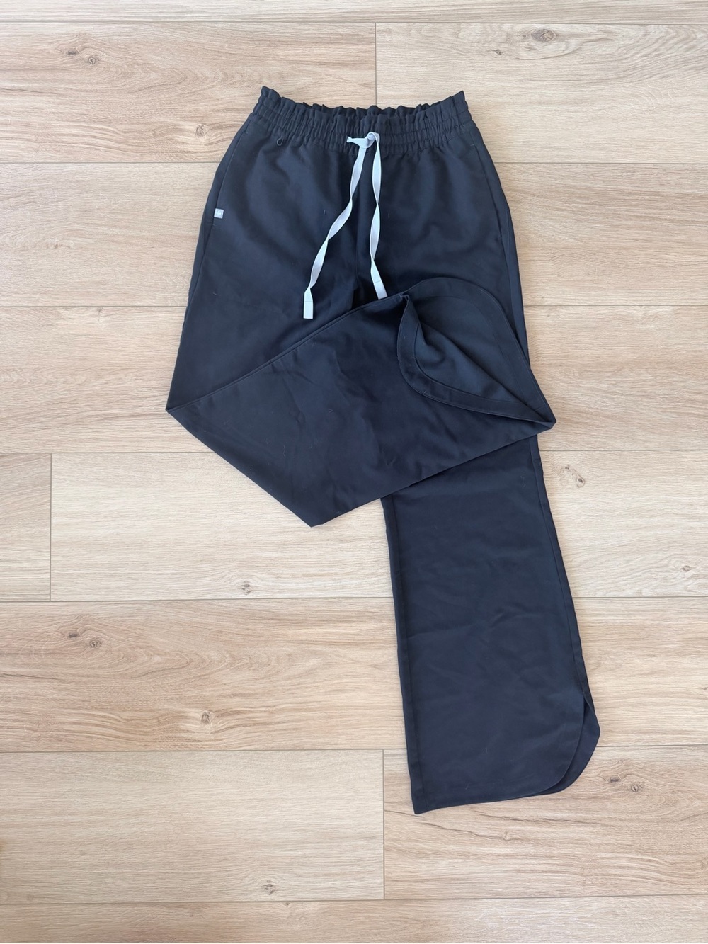 Figs Marisela Black Wide Leg Scrub Pants